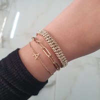 צמיד זהב חוליות  לאישה