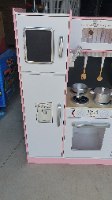 W10C382B PINK -מטבח עץ לילדים ורוד-פלג- צעצועץ