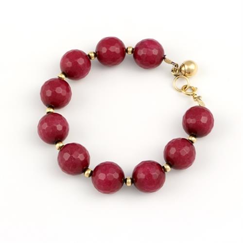 B-32 צמיד אבני חן רובי אורך 18 ס"מ