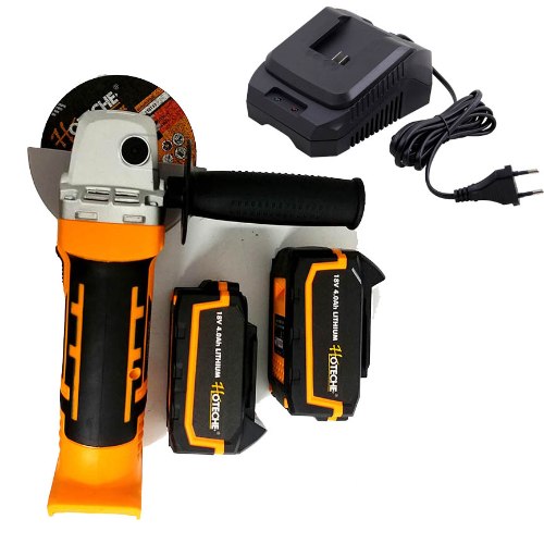 משחזת נטענת 2 בטריות ליתיום 18V ומטען מהיר מבית חברת HOTECHE