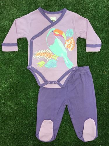 סט בגד גוף חזיה ורגלית תוכי סגול לילך