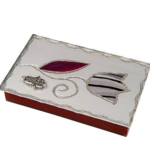 קופסת גפרורים מעוצבת גדולה עיטור טוליפ מהודר