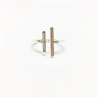 טבעת פסים כסף