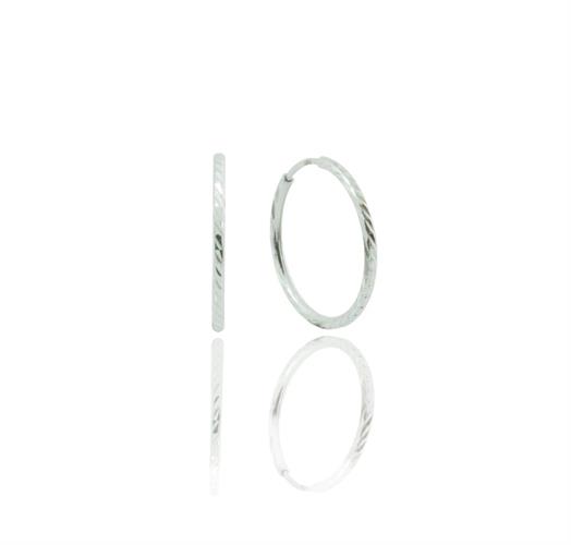 עגילי חישוק מעוצבים 2.1 עם חריטת לייזר