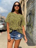 טישרט הדפס מנומר