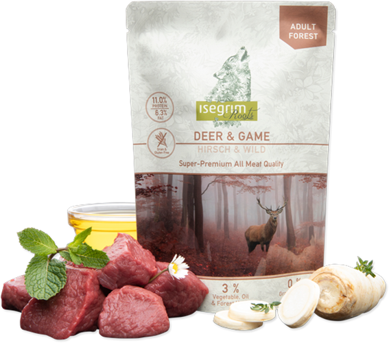 מזון טבעי טרי רך ומבושל בשר אייל וצייד 410 גרם