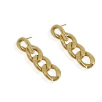 עגילי זהב חוליות נתלים|זהב לבן או צהוב