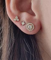 עגילי יהלום 0.75-70 קראט דגם HALO