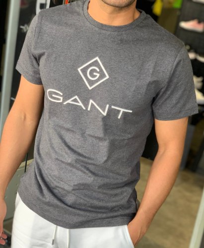 טי שרט GANT צבע אפור
