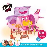 סט חוף יופי מטוס,בובת ואביזרים