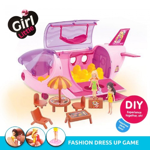 סט חוף יופי מטוס,בובת ואביזרים