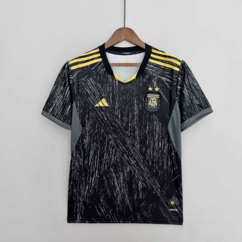 חולצת משחק ארגנטינה שחורה 2022 - קונספט