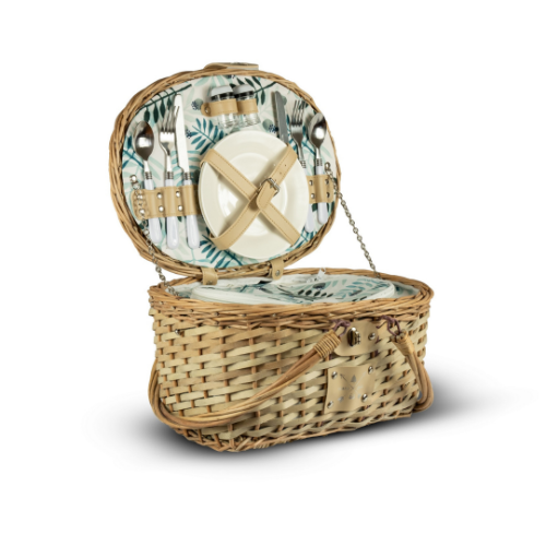 פיקניק ל2 + צידנית מובנת (עלי פרחים)