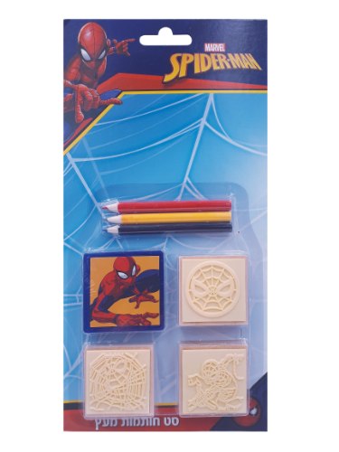 סט חותמות עץ- ספיידרמן