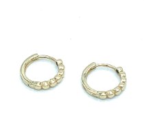 עגילי חישוק פלורי זהב 14 קראט