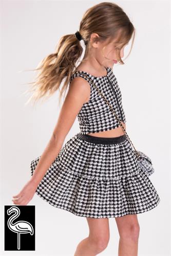 טווין סט PENNY שחור חצאית וטופ  FLAMINGO