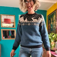 סוודר סקנדינבי בכחול של רוגע L/XL