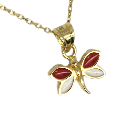 תליון פרפר זהב 14K צהוב OP0716112XXX