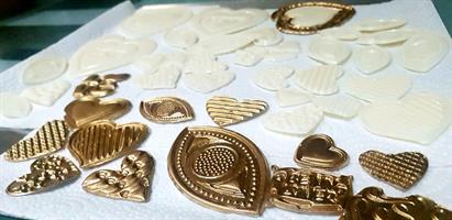 תבנית לבבות מטוקסטרים ליצירה בשוקולד | לבבות לקישוט עוגות יום הולדת טו' באב | חדש אתי דבש