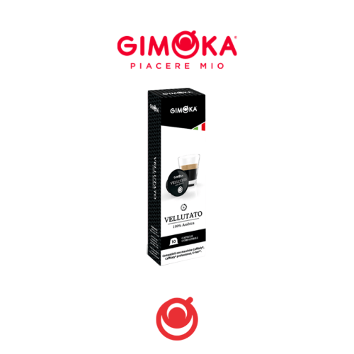 10 קפסולות ולוטטו ג'ימוקה תואם קפיטאלי Gimoka Vellutato espresso italiano