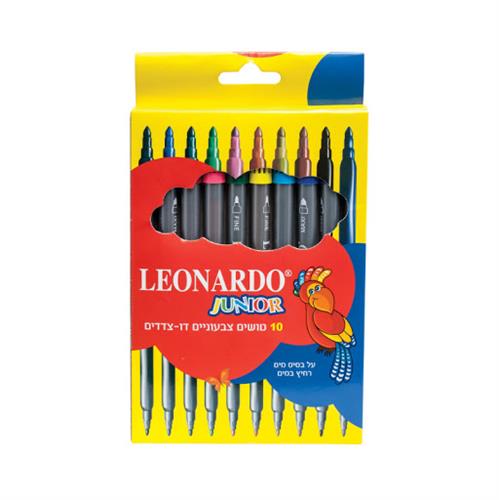 10 טושים דו צדדי לאונרדו