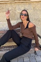 טופ איידן סריג ריב כפתורים