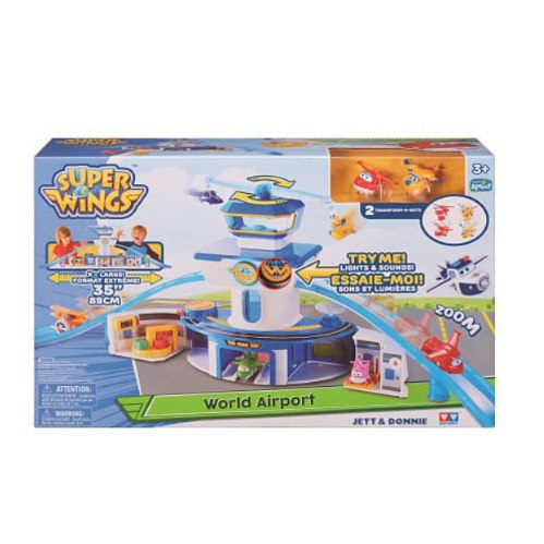 שדה תעופה אלקטרוני עם 2 דמויות מטוסי על