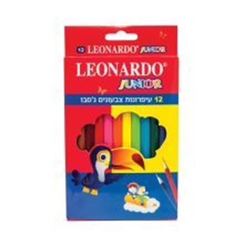 12 עפרונות צבעוניים ג'מבו לאונרדו