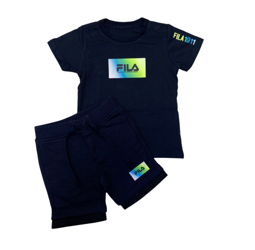 חליפת בנים לוגו צבעוני FILA תינוקות בנים - מידות 6 עד 24 חודשים