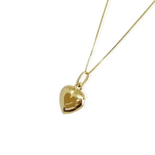שרשרת ותליון לב מזהב נפוח