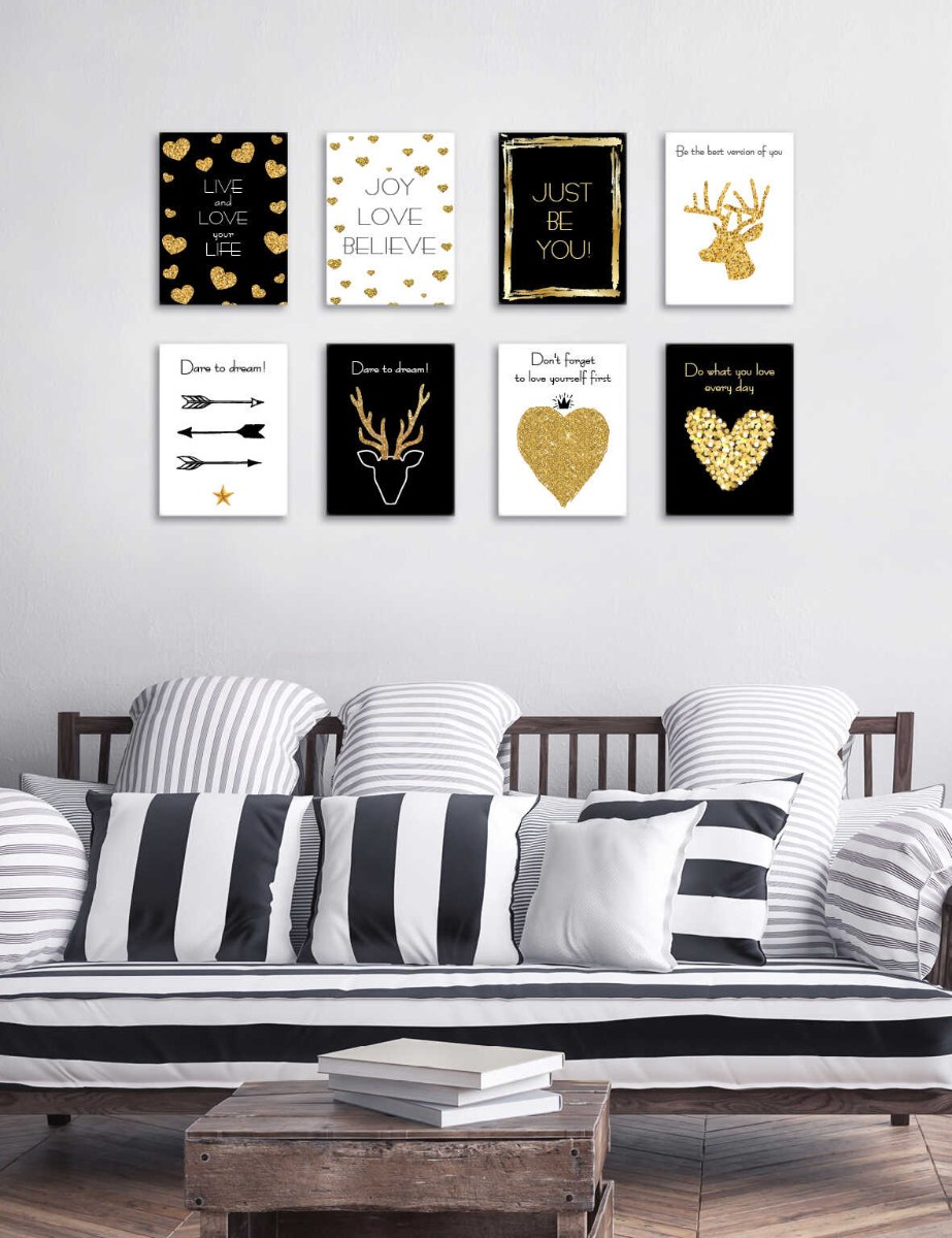 שמיניית תמונות השראה שחור, לבן וזהב 041