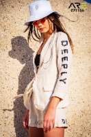 חליפה פשתן DEEPLY בז' ANTIGO