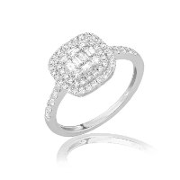 טבעת זהב 14 קראט 0.68 קראט יהלומים 822493 - מחיר מבצע! 