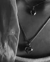 שרשרת לב רטרו כסף