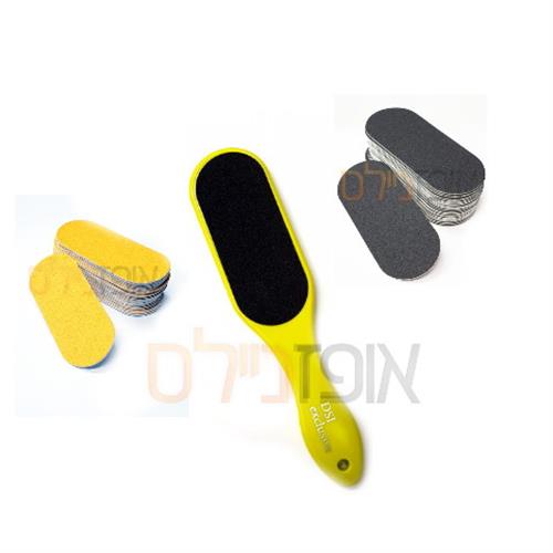 סט ידית משייף כף רגל רחב +מדבקות מתחלפות