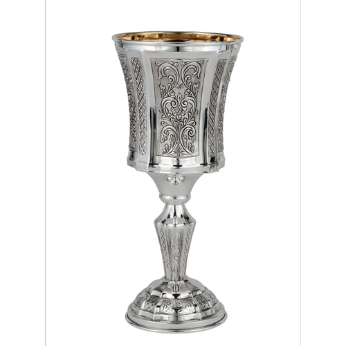 גביע אליהו כסף טהור דגם גמבו פנטזי רקוע