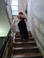 שמלת מקסי שחורה דרמטית מידה S