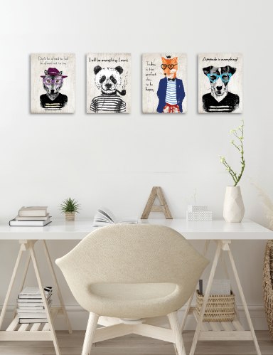 סט של 4 תמונות השראה היפסטרים 53