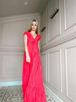 שמלת DANA אדום פליסה