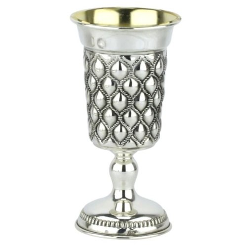 גביע קידוש כסף טהור דגם זכריה בועות