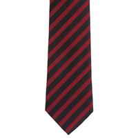 עניבה פסים דקים שחור אדום