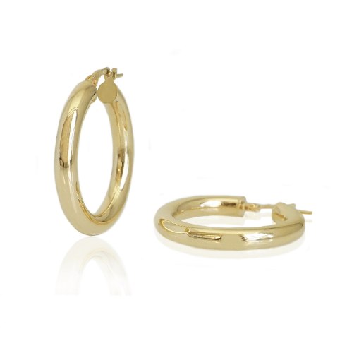 עגילי חישוק זהב בינוניים 3.4 סמ