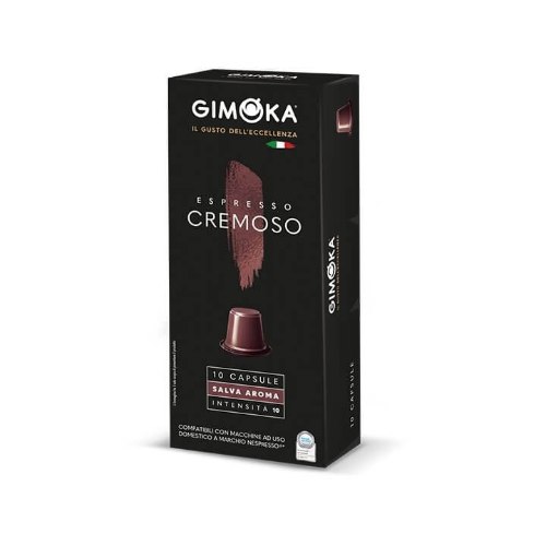 10 קפסולות ג'ימוקה קרמוסו | חוזק 10 | Gimoka Cremoso Espresso Italiano