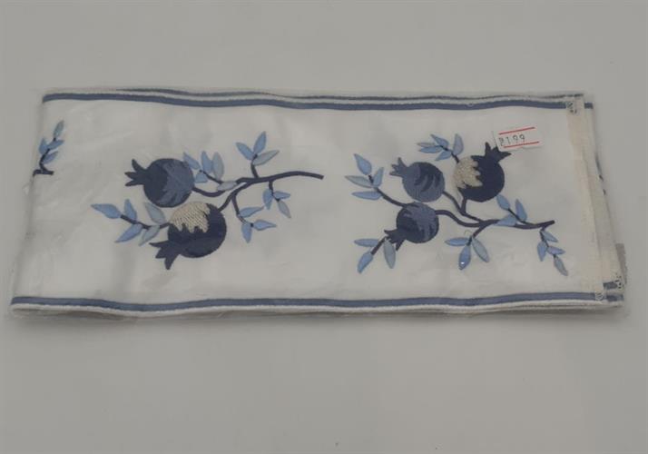 עטרה רקומה דגם רימונים כחול