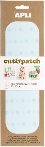 דפי דקופאז' אפלי 3 יח' - כוכבים תכלת 30X