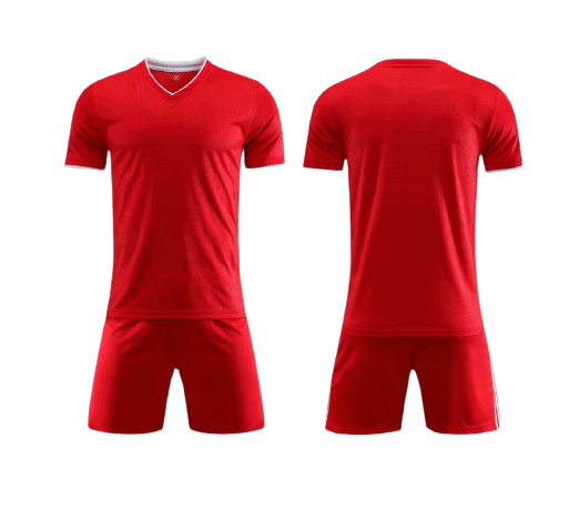 תלבושת כדורגל אדומה דמוי ליברפול (לוגו+ספונסר שלכם)