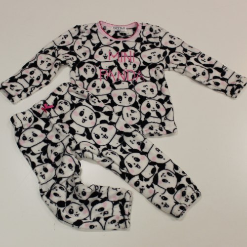 פיג'מה פליז קטיפה בנות לבן