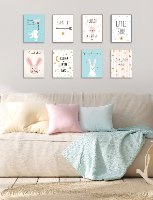 שמיניית תמונות השראה לחדר ילדה או נערה דגם 808