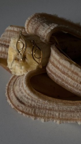 עגילי ניל בייסיק זהב