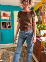 חולצת סריג עדינה ואקלקטית מידה S/M